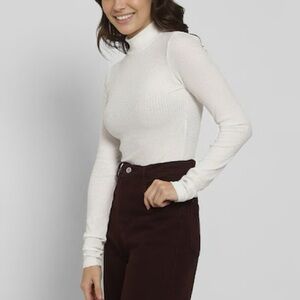 🆕 AE Pointelle Mockneck Crop